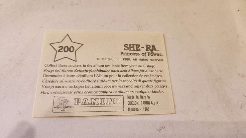 1986 She-Ra Princess of Power Panini Sticker 200 (She-Ra) Vintage Figure