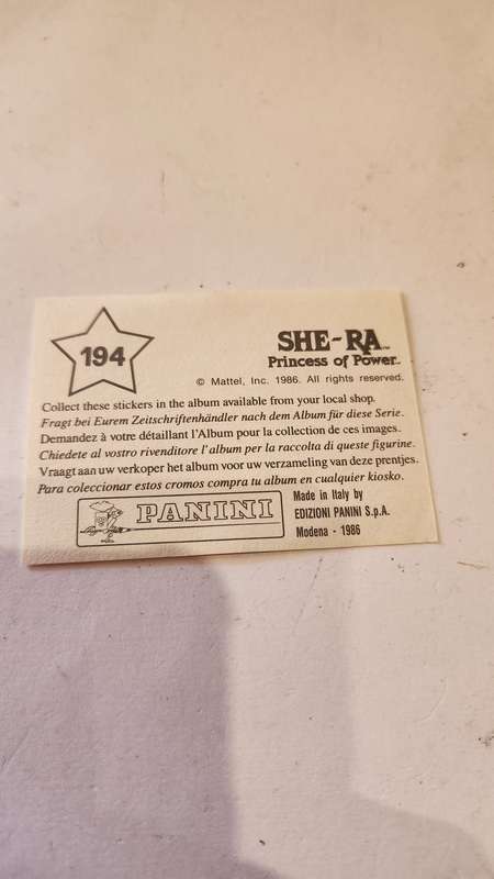 1986 She-Ra Princess of Power Panini Sticker 194 (She-Ra) Vintage Figure