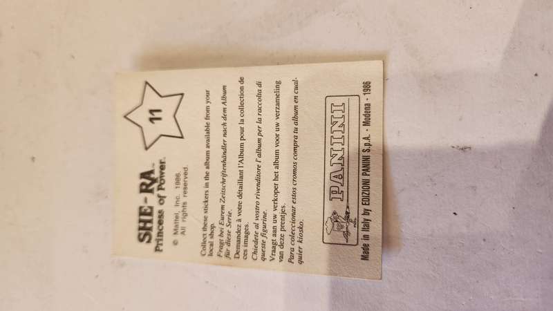 1986 She-Ra Princess of Power Panini Sticker 11 (She-Ra) Vintage Figure