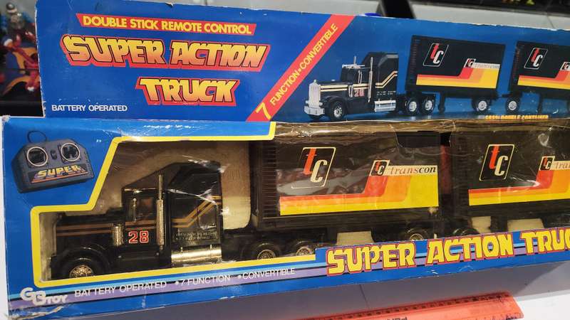 1980's Vintage Boxed Remote Control Super Action Transcon Truck