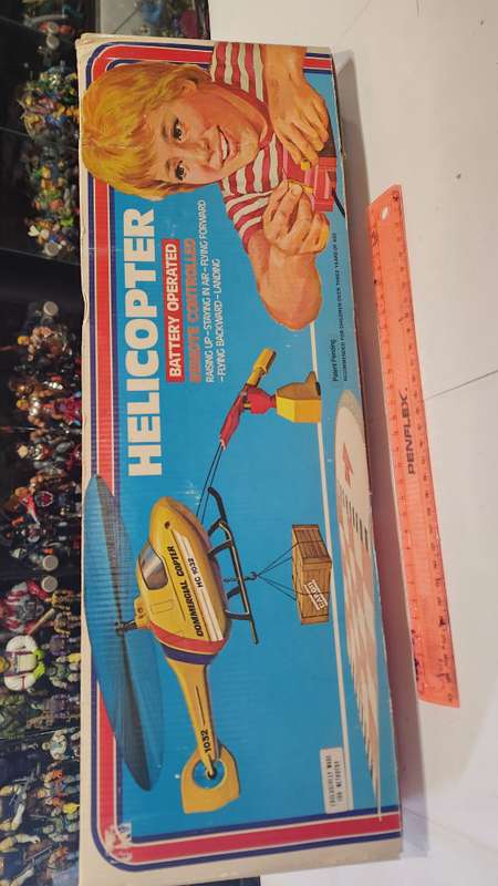 Vintage Boxed Helicopter Battery Operated Remote Controlled