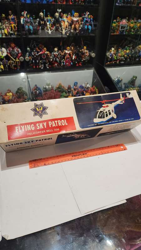 Vintage Boxed Flying Sky Patrol Helicopter Bell 206