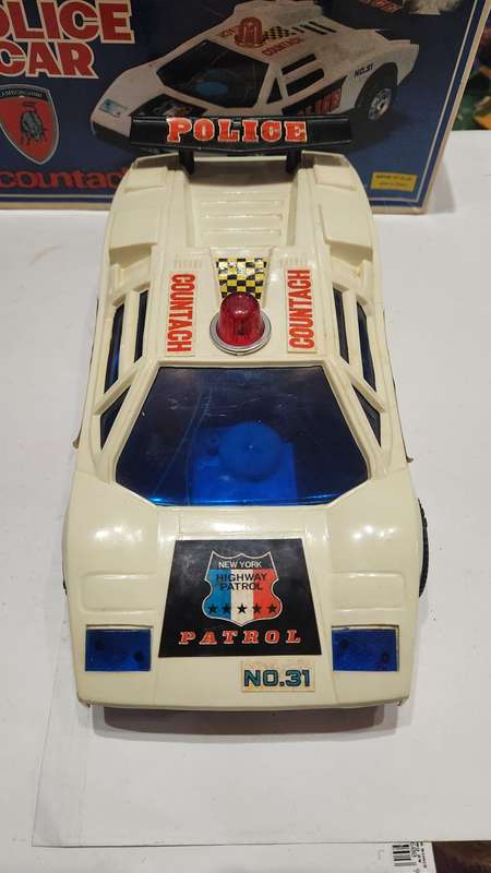Vintage Boxed Police Car Lamborghini Countach