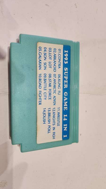 Vintage Tv Game Cartridge Famicom 14 in 1