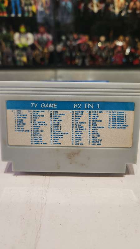 Vintage Tv Game Cartridge Famicom 82 in 1