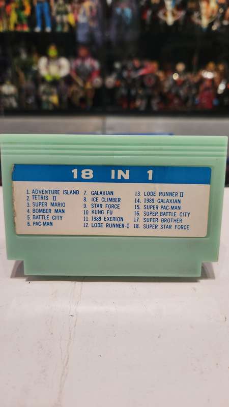 Vintage Tv Game Cartridge Famicom 18 in 1