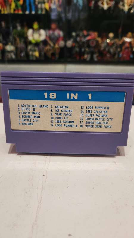 Vintage Tv Game Cartridge Famicom 18 in 1