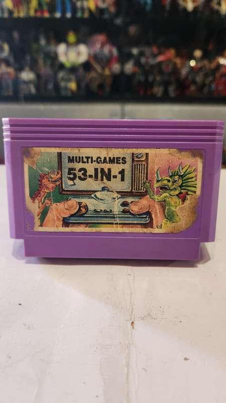 Vintage Tv Game Cartridge Famicom 53 In 1