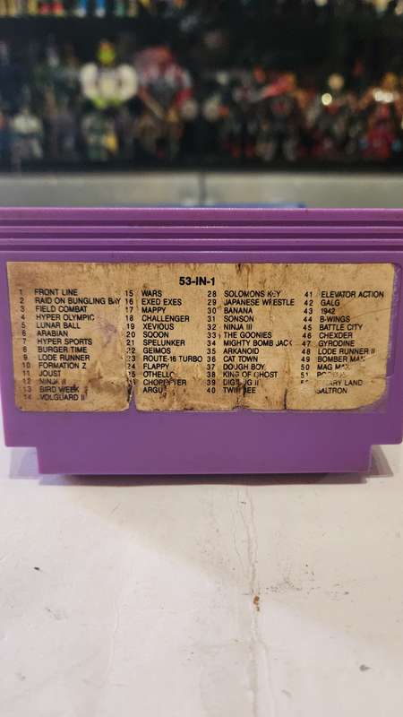 Vintage Tv Game Cartridge Famicom 53 In 1