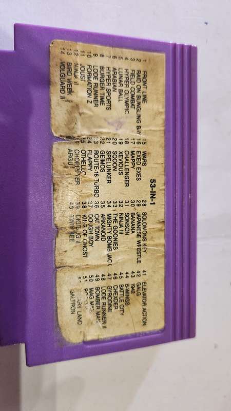 Vintage Tv Game Cartridge Famicom 53 In 1