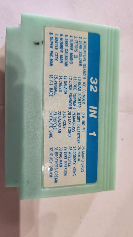 Vintage Tv Game Cartridge Famicom 32 in 1
