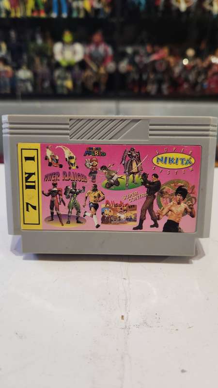 Vintage Tv Game Cartridge Famicom 7 in 1