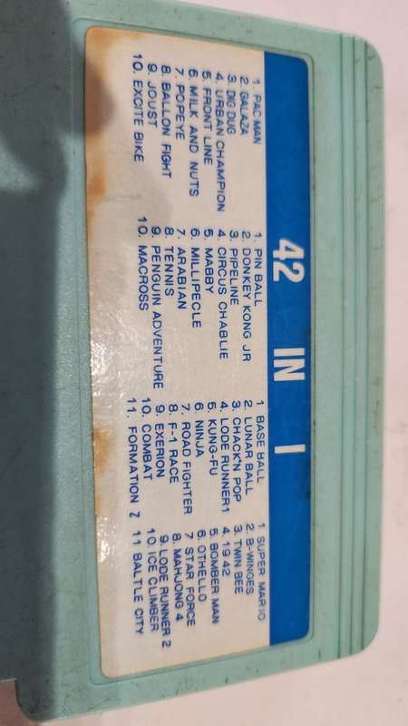 Vintage Tv Game Cartridge Famicom 42 in 1