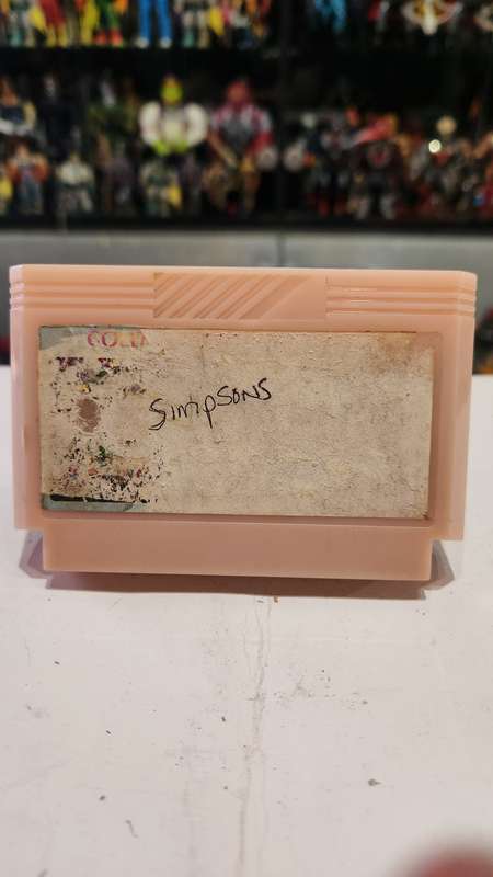 Vintage Tv Game Cartridge Famicom The Simpsons Bart vs The World