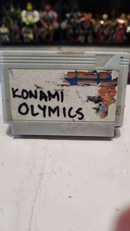 Vintage Tv Game Cartridge Famicom Konami Olympics