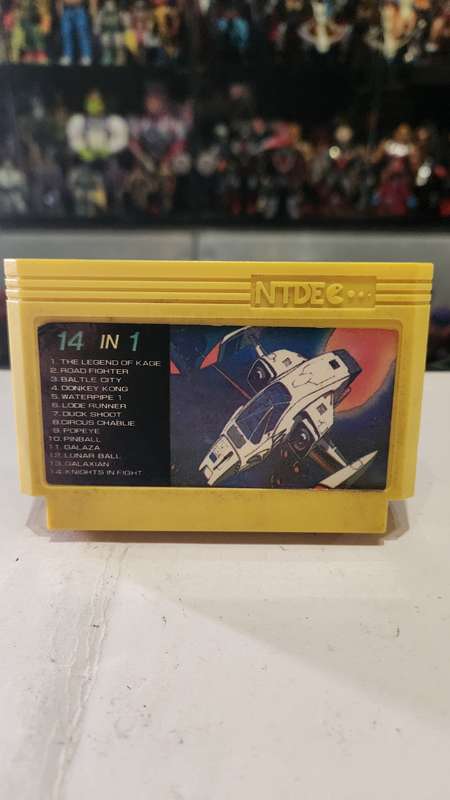 Vintage Tv Game Cartridge Famicom 14 in 1