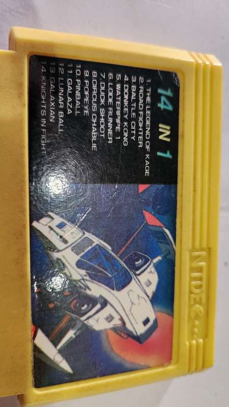 Vintage Tv Game Cartridge Famicom 14 in 1