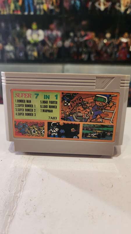 Vintage Tv Game Cartridge Famicom 7 in 1