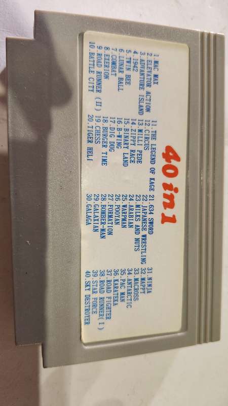 Vintage Tv Game Cartridge Famicom 40 in 1