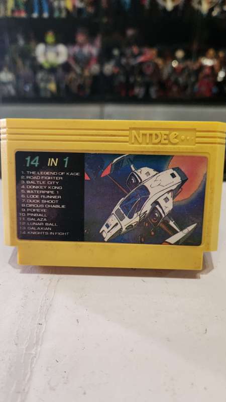 Vintage Tv Game Cartridge Famicom 14 in 1
