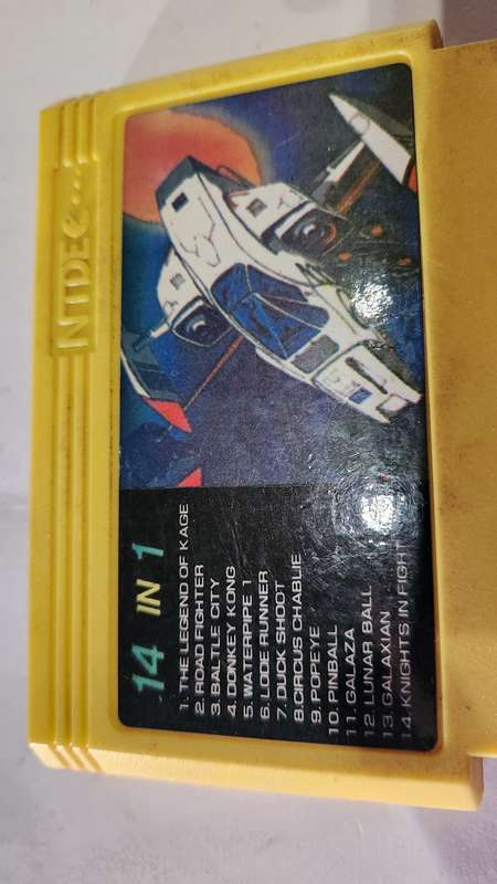 Vintage Tv Game Cartridge Famicom 14 in 1