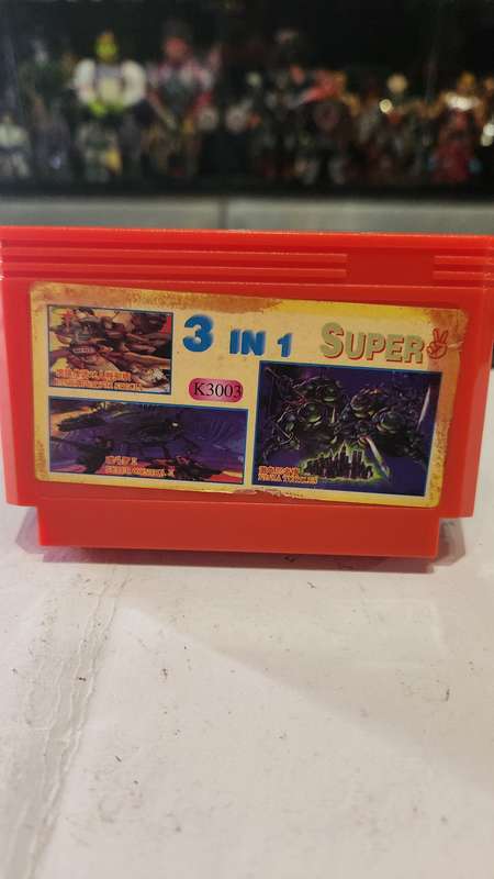 Vintage Tv Game Cartridge Famicom 3 in 1