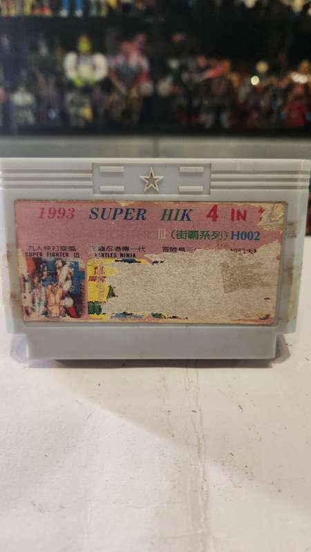 Vintage Tv Game Cartridge Famicom 4 in 1