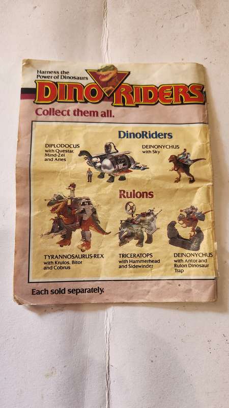 Dino Riders 1987 Mini Comic Vintage Figure