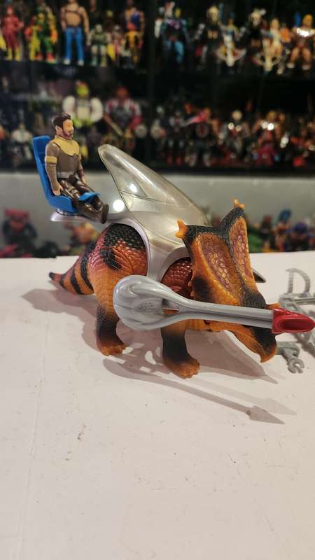 Dino Riders 1990 Complete Rare Chasmosaurus Vintage Figure