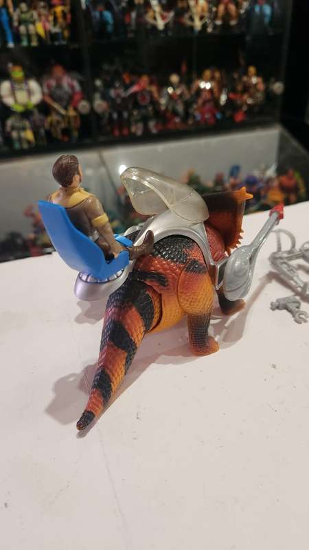 Dino Riders 1990 Complete Rare Chasmosaurus Vintage Figure