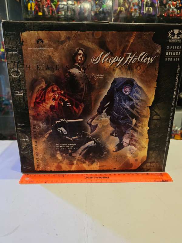 Moc 1999 Mcfarlane Sleepy Hollow The Headless Horseman Deluxe Set