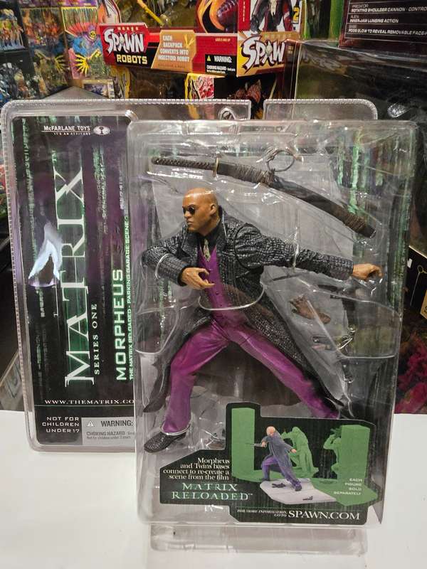 Moc 2003 Mcfarlane The Matrix Morpheus Parking Garage Scene