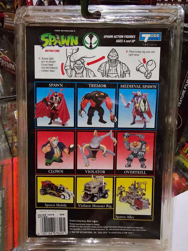 Moc 1994 Mcfarlane Spawn Clown With Comic Book