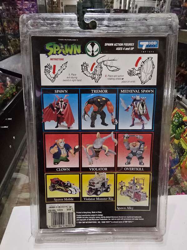 Moc 1994 Mcfarlane Medieval Spawn With Comic Book Vintage Figure