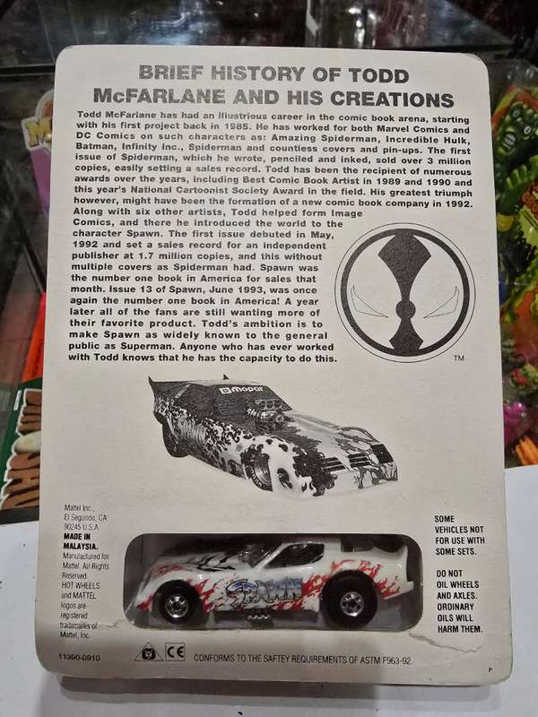 Moc 1993 Mcfarlane HotWheels Spawn Mobile