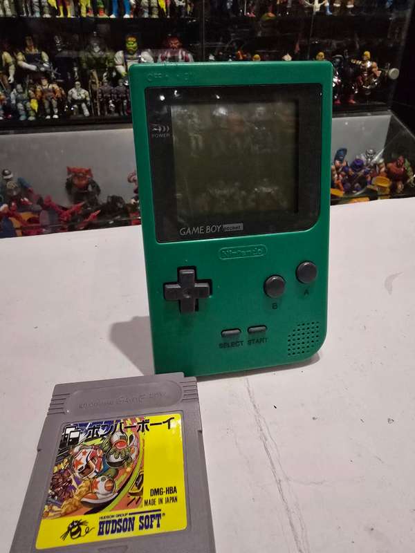 Nintendo Gameboy Pocket Green Console With Bomber Boy Cartridge