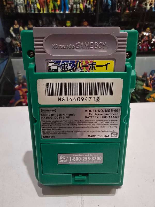 Nintendo Gameboy Pocket Green Console With Bomber Boy Cartridge