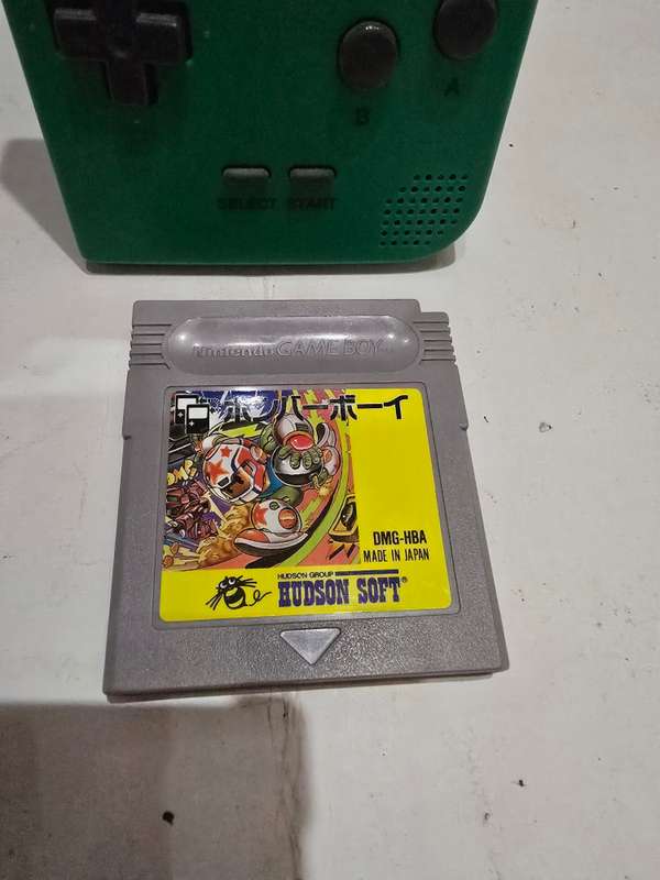 Nintendo Gameboy Pocket Green Console With Bomber Boy Cartridge