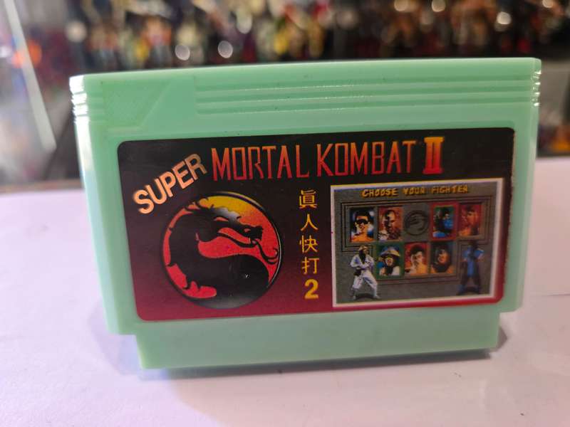 Vintage Tv Game Cartridge Famicom Super Mortal Kombat 2