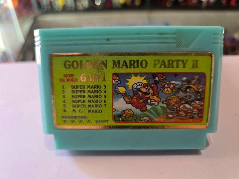 Vintage Tv Game Cartridge Famicom Golden Mario Party 2