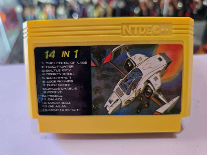 Vintage Tv Game Cartridge Famicom 14 in 1