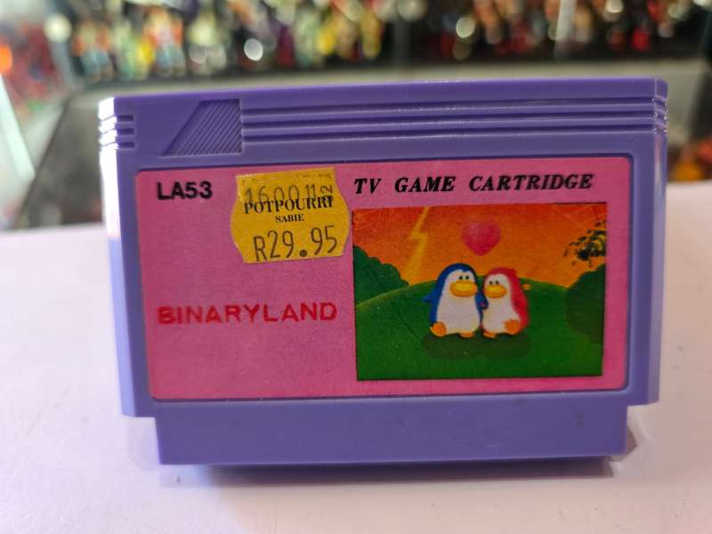 Vintage Tv Game Cartridge Famicom Binary Land
