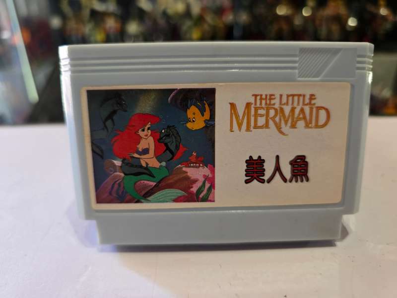 Vintage Tv Game Cartridge Famicom The Little Mermaid