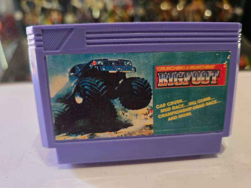 Vintage Tv Game Cartridge Famicom Crunching and Munching Big Foot