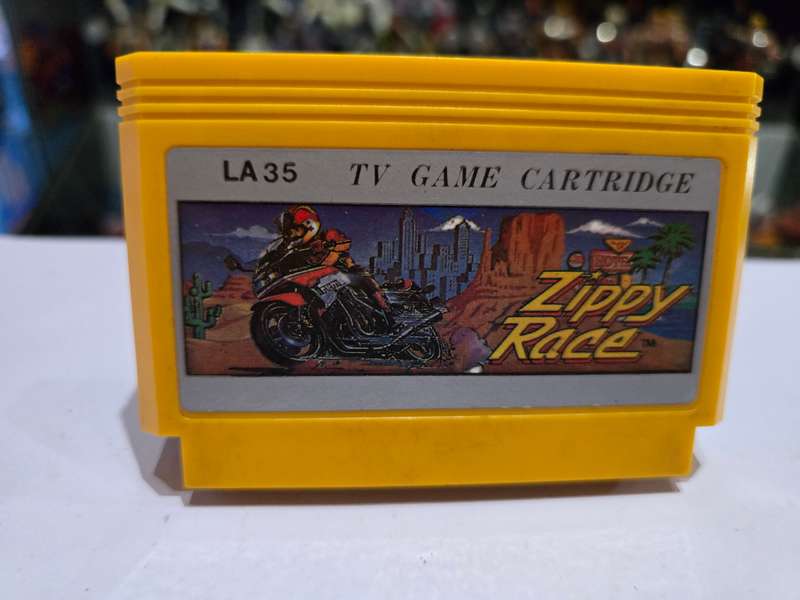 Vintage Tv Game Cartridge Famicom Zippy Race