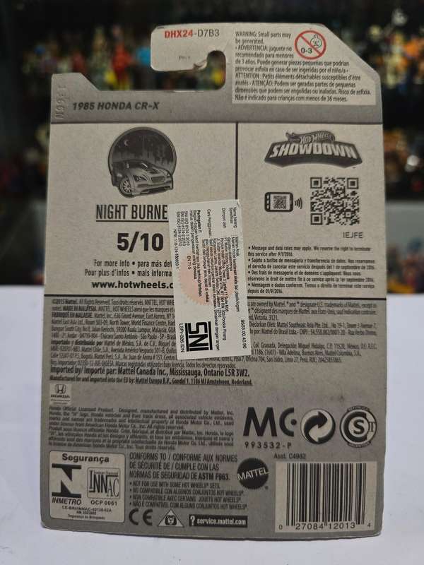 Moc HotWheels 2016 Night Burnerz 1985 Honda CR-X