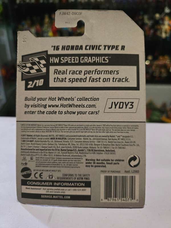 Moc HotWheels 16 Honda Civic Type R