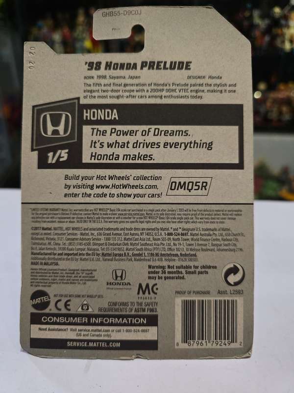Moc HotWheels 98 Honda Prelude