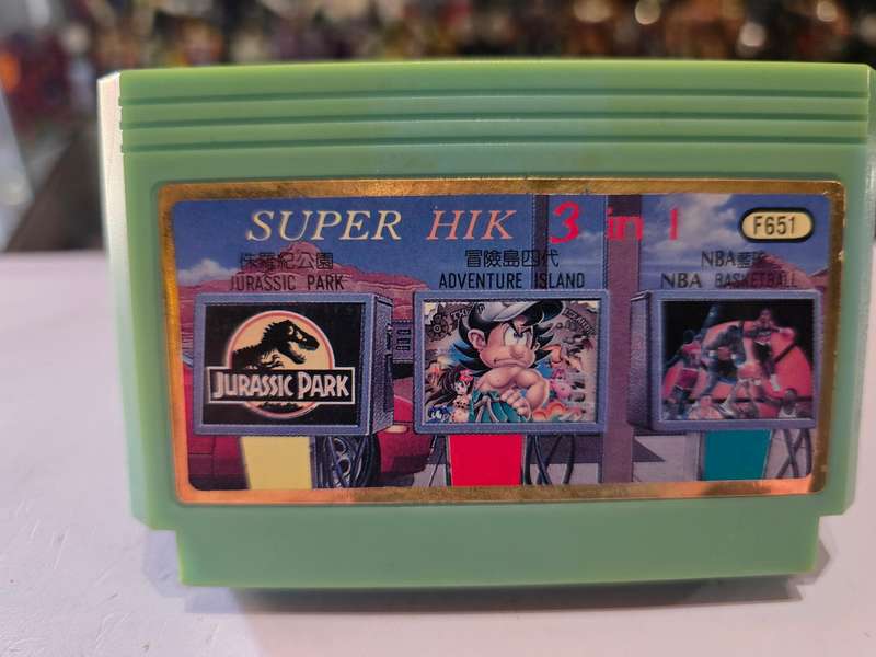 Vintage Tv Game Cartridge Famicom Super 3 in 1