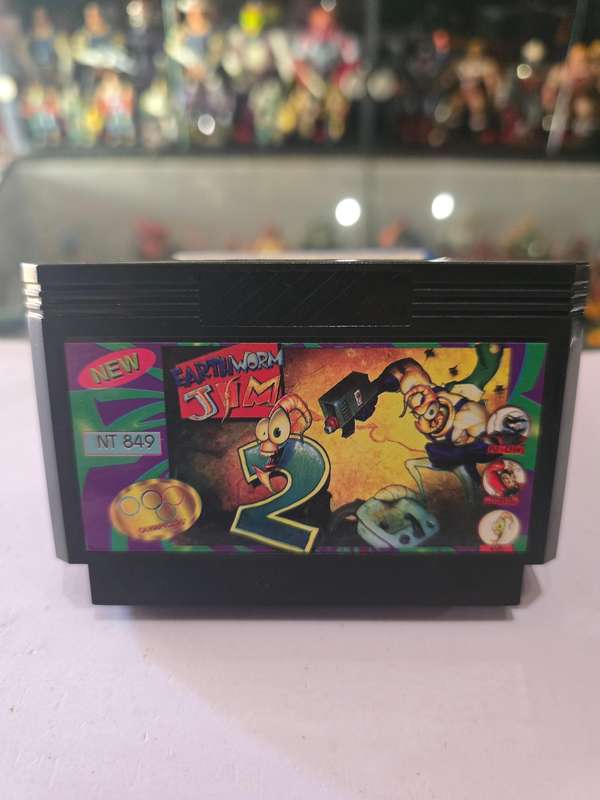 Vintage Tv Game Cartridge Famicom Earthworm Jim 2